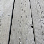 Direct sunlight causes excessive weathering of wood decking