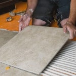 Schulter Ditra uncoupling and waterproofing membrane for ceramic tile