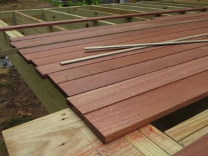 New mahogany decking