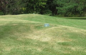 Alternative septic mound system used for failed perc test
