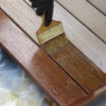 Applying penetrating oil finish to mahogany decking will extend its life.