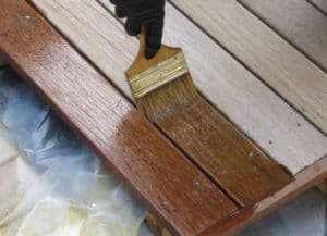 Applying penetrating oil finish to mahogany decking will extend its life.