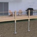 Helical piles can provide a solid foundation for decks.