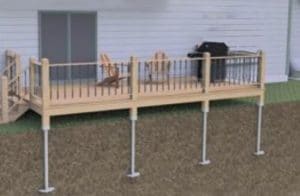 Helical piers provide solid structural support for decks,