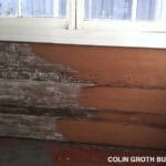 Cleaning and sanding to restore redwood siding