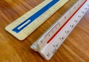 Architect scales make it simple to read or draw architectural scale drawings or blueprints.